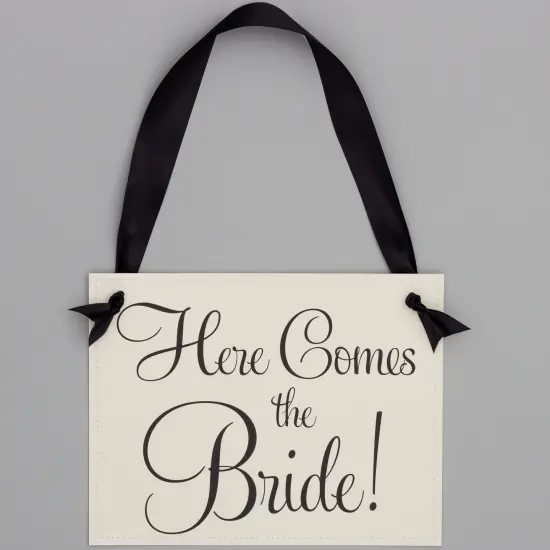 Ring Bearer Sign - "Here Comes the Bride" - Black & White | Ritzy Rose {5}