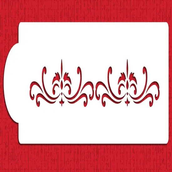 Manali Cake Stencil Side #2 | C427 by Designer Stencils | Cake Decorating Tools | {1}
