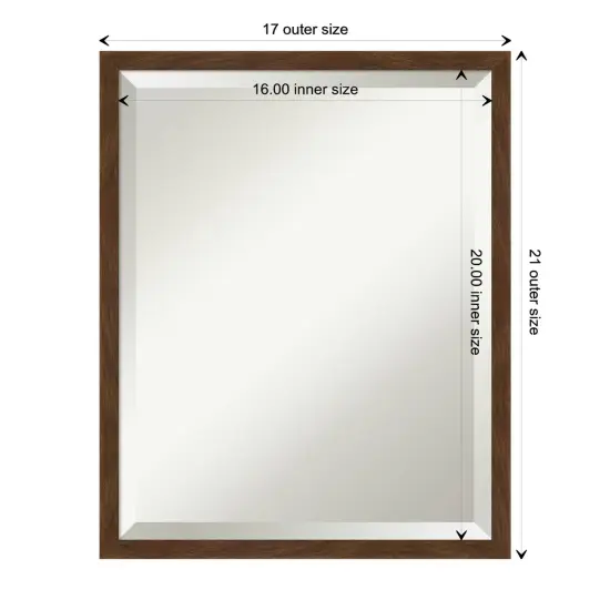 Beveled Wood Bathroom Wall Mirror, Carlisle Frame {1}