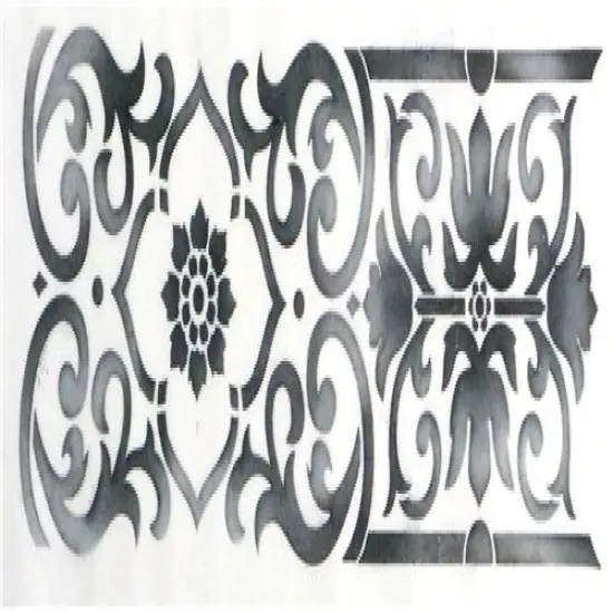 Victorian Scroll Cake Stencil | C005 by Designer Stencils | Cake Decorating Tools | Baking Stencils for Royal Icing, Airbrush, Dusting Powder | Reusable Plastic Food Grade Stencil for Cakes & Cookies | Easy to Use & Clean Cake & Cookie Stencil {3}