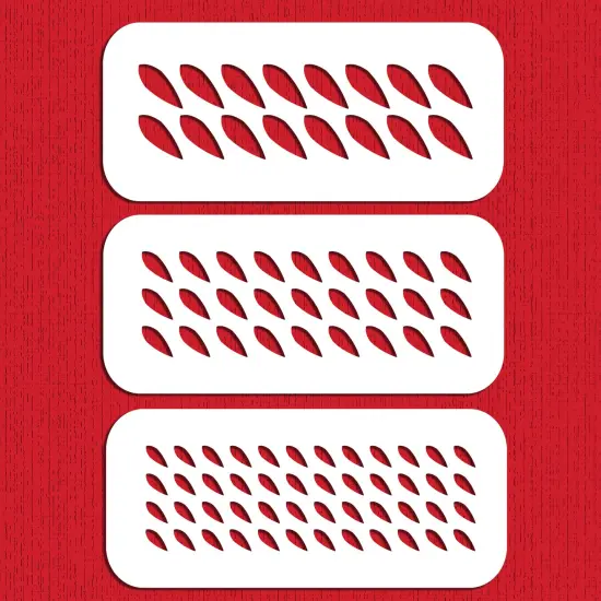 Rounded Petal Set 3-Dimensional Cake Stencil | C035 by Designer Stencils | Cake Decorating Tools | Baking Stencils for Royal Icing, Airbrush, Troweling, Molding | Reusable Plastic Food Grade Stencil for Cakes | Easy to Use & Clean Cake Stencil {1}