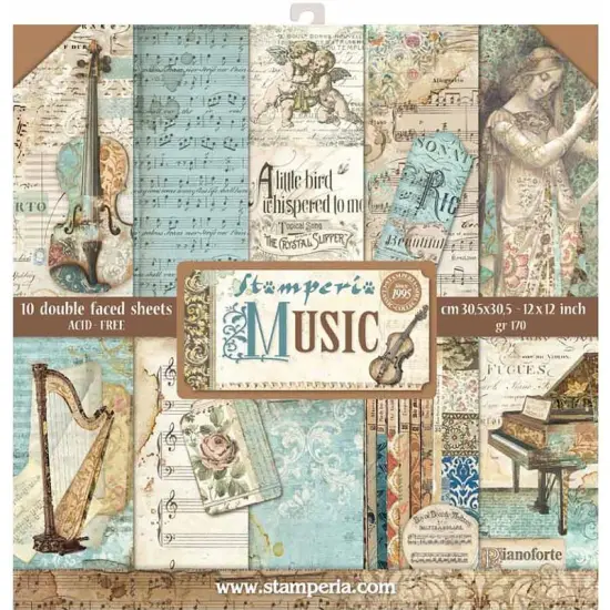 Music 12x12 Paper Pad - Stamperia {1}