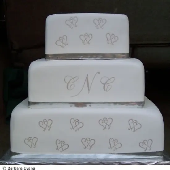 Dancing Hearts Cake Stencil Side | C347 by Designer Stencils | Cake Decorating Tools | Baking Stencils for Royal Icing, Airbrush, Dusting Powder | Reusable Plastic Food Grade Stencil for Cakes | Easy to Use & Clean Cake Stencil {2}