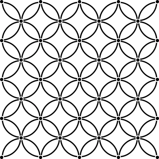 Interlocking Circles All Over Embossing 12 x 12 Stencil | FS031 by Designer Stencils | Pattern Stencils | Reusable Stencils for Painting on Wood, Wall, Tile, Canvas, Paper, Fabric, Furniture, Floor | Try Instead of a Wallpaper | Easy to Use & Clean {1}