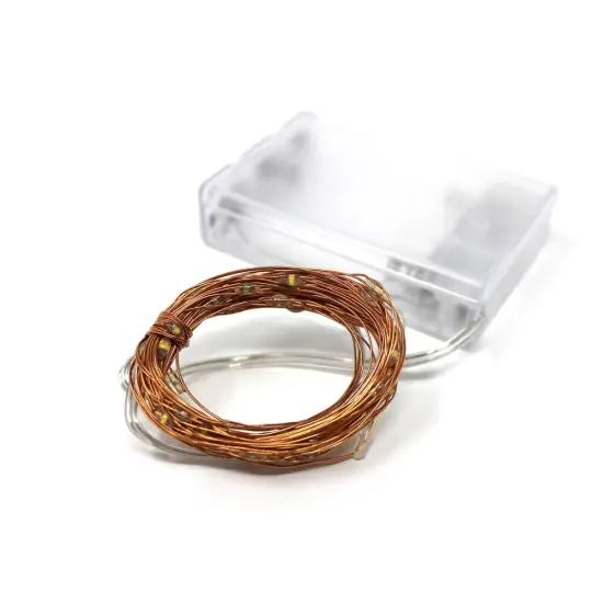 Perfect Holiday LED Copper Wire String Light - Battery Operated {6}