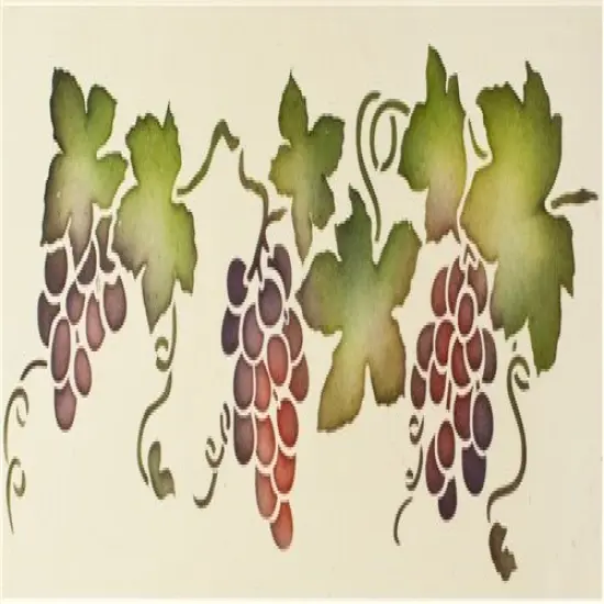 Small Grapevine Cake Stencil | C049 by Designer Stencils | Cake Decorating Tools | Baking Stencils for Royal Icing, Airbrush, Dusting Powder | Reusable Plastic Food Grade Stencil for Cakes | Easy to Use & Clean Cake Stencil {2}