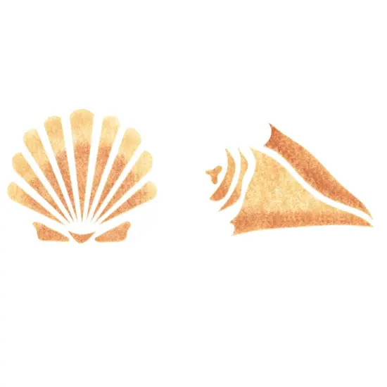 Shell Wall Stencil | 102 by Designer Stencils | Animal & Nature Stencils | Reusable Art Craft Stencils for Painting on Walls, Canvas, Wood | Reusable Plastic Paint Stencil for Home Makeover | Easy to Use & Clean Art Stencil {2}