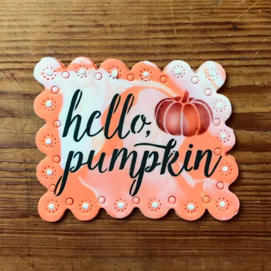 Hello Pumpkin Cookie & Craft Stencil | CM157 by Designer Stencils | Cookie Decorating Tools | {4}