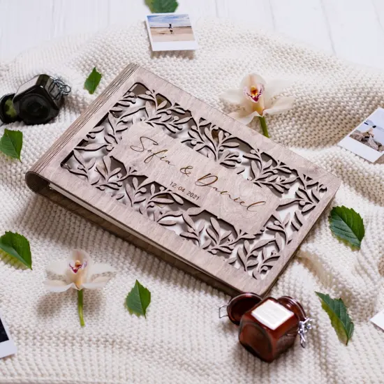 Wedding Album, 5th Anniversary Gift, Christmas Family Gift, Personalized Wedding Photo Book by Enjoy The Wood {4}