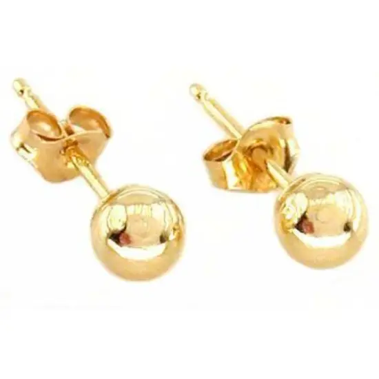 14K Gold Ball Earrings Post Stud Ear Piercing Jewelry {1}