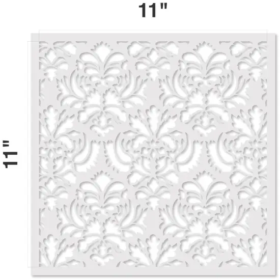 Damask All Over Embossing 12 x 12 Stencil | FS075 by Designer Stencils | Pattern Stencils | Reusable Stencils for Painting on Wood, Wall, Tile, Canvas, Paper, Fabric, Furniture, Floor | Try Instead of a Wallpaper | Easy to Use & Clean {2}