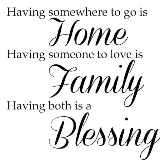 Home, Family, Blessing Embossing 12 x 12 Stencil | FS089 by Designer Stencils | Word & Phrase Stencils | Reusable Stencils for Painting on Wood, Wall, Tile, Canvas, Paper, Fabric, Furniture, Floor | Reusable Stencil for Home Makeover {1}
