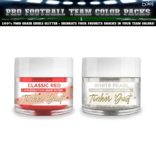 Chiefs Football Classic Red & White Pearl Tinker Dust Glitter Set {1}