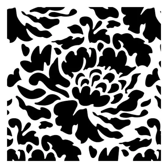Large Dahlia Embossing 12 x 12 Stencil | FS078 by Designer Stencils | Reusable Stencils for Painting | {1}