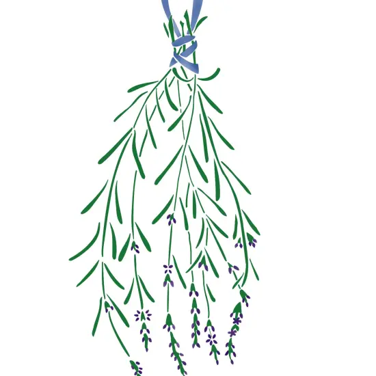 Hanging Lavender Wall Stencil | 2218 by Designer Stencils | Floral Stencils | Reusable Art Craft Stencils for Painting on Walls, Canvas, Wood | Reusable Plastic Paint Stencil for Home Makeover | Easy to Use & Clean Art Stencil {2}