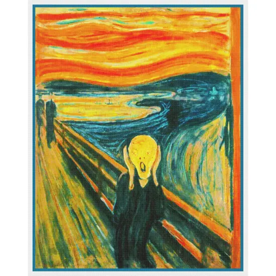 Symbolist Artist Edvard Munch's The Scream Counted Cross Stitch Pattern {2}