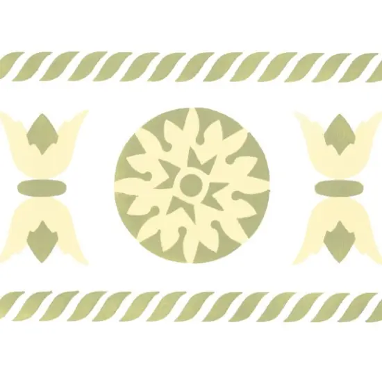 Rosette Wallpaper Wall Stencil | 2457 by Designer Stencils | Pattern Stencils | Reusable Stencils for Painting | Safe & Reusable Template for Wall Decor | Try This Stencil Instead of a Wallpaper | Easy to Use & Clean Art Stencil Pattern {2}