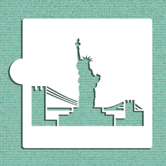 Statue of Liberty Cookie & Craft Stencil | CM053 by Designer Stencils | Cookie Decorating Tools | Baking Stencils for Royal Icing, Airbrush, Dusting Powder | Craft Stencils for Canvas, Paper, Wood | Reusable Food Grade Stencil {1}