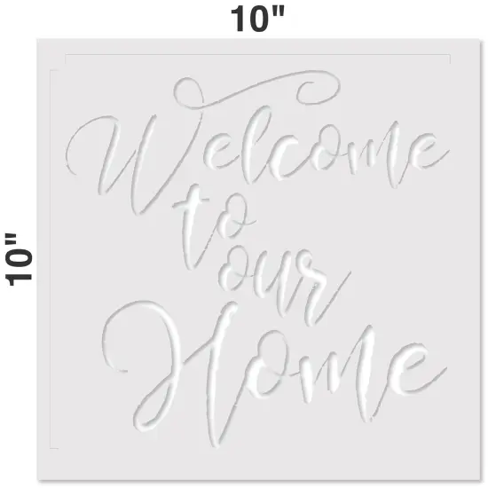 Welcome to Our Home Embossing 12 x 12 Stencil | FS017 by Designer Stencils | Reusable Stencils for Painting | {2}