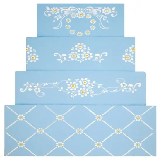 Daisy Lattice Cake Stencil #3 | C378 by Designer Stencils | Cake Decorating Tools | Baking Stencils for Royal Icing, Airbrush, Dusting Powder | Reusable Plastic Food Grade Stencil for Cakes | Easy to Use & Clean Cake Stencil {3}