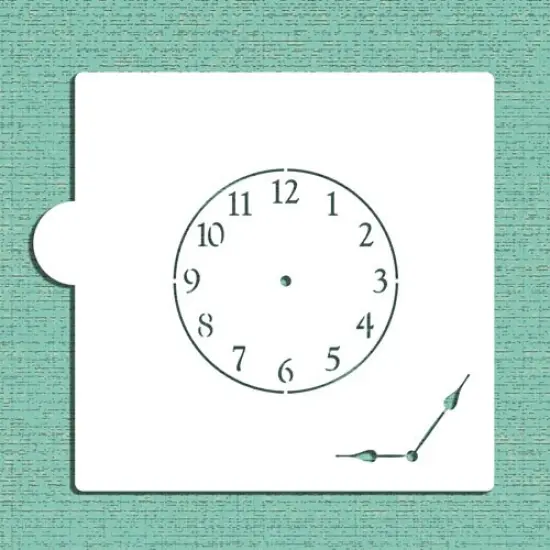 Mini Clock with Hands Cookie & Craft Stencil | CM057 by Designer Stencils | Cookie Decorating Tools | {5}
