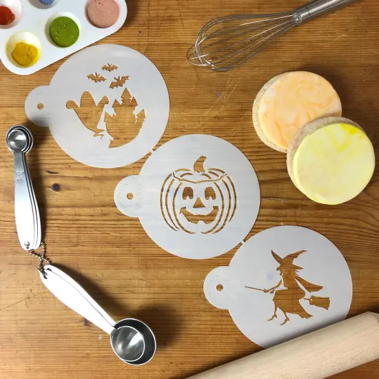 Halloween Cookie Stencils: Witch, Jack-o-Lantern, Ghosts | C168 by Designer Stencils | {4}