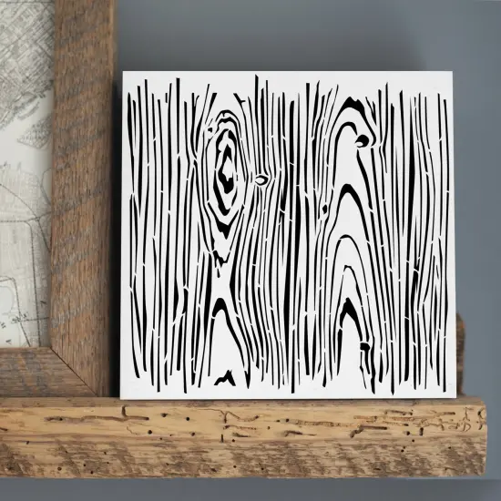 Faux Wood Grain Embossing 12 x 12 Stencil | FS024 by Designer Stencils | Pattern Stencils | Reusable Stencils for Painting on Wood, Wall, Tile, Canvas, Paper, Fabric, Furniture, Floor | Try Instead of a Wallpaper | Easy to Use & Clean {4}