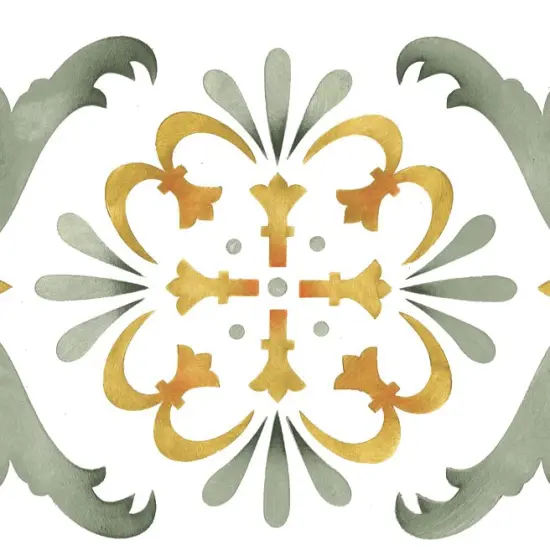 Scroll Wall Stencil Border | 2320 by Designer Stencils | Pattern Stencils | Reusable Stencils for Painting | Safe & Reusable Template for Wall Decor | Try This Stencil Instead of a Wallpaper | Easy to Use & Clean Art Stencil Pattern {2}