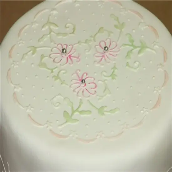 Wedding Veil Cake Stencil Side | C115 by Designer Stencils | Cake Decorating Tools | Baking Stencils for Royal Icing, Airbrush, Dusting Powder | Reusable Plastic Food Grade Stencil for Cakes | Easy to Use & Clean Cake Stencil {4}