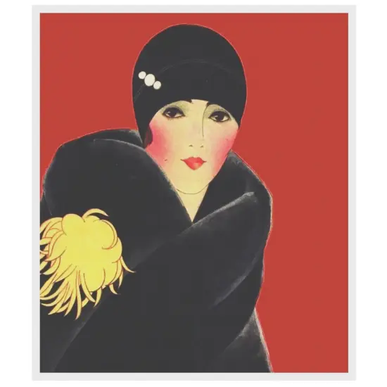 Art Deco Flapper Yellow Flower Helen Dryden Counted Cross Stitch Pattern {2}