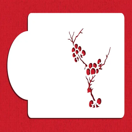 Blooming Cherry Tree Cake Stencil Tier #1 | C441 by Designer Stencils | Cake Decorating Tools | {4}
