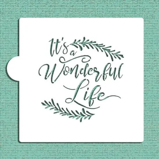 It's a Wonderful Life Cookie & Craft Stencil | CM169 by Designer Stencils | Cookie Decorating Tools | Baking Stencils for Royal Icing, Airbrush, Dusting Powder | Craft Stencils for Canvas, Paper, Wood | Reusable Food Grade Stencil {4}