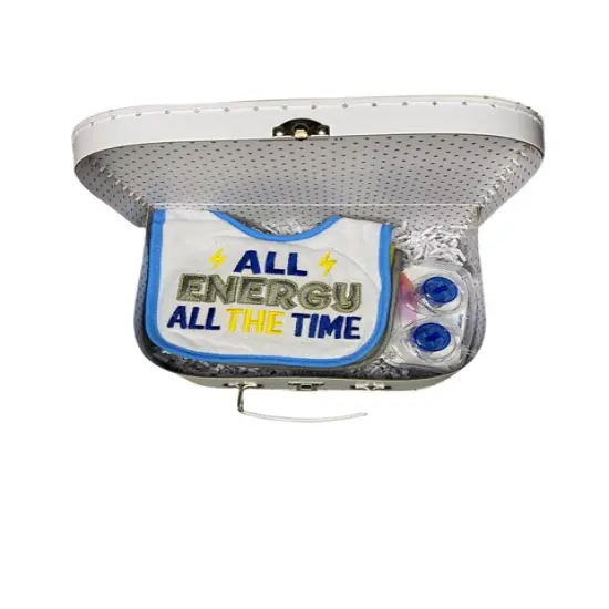 Small Decorative Storage Box Baby Boy Gift Set - Bibs and Pacifier {3}