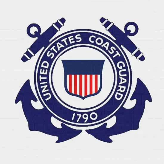 US American Coast Guard Crest Insignia Emblem Counted Cross Stitch Chart Pattern {2}