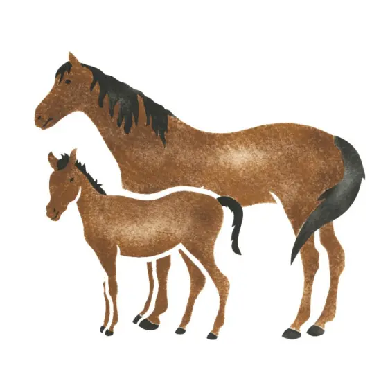 Four Horses Wall Stencil | 1119 by Designer Stencils | Animal & Nature Stencils | Reusable Art Craft Stencils for Painting on Walls, Canvas, Wood | Reusable Plastic Paint Stencil for Home Makeover | Easy to Use & Clean Art Stencil {2}