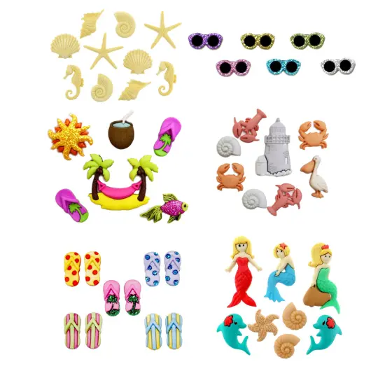 Dress it Up Buttons At The Beach Embellishment Assortment {1}