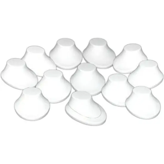 12 Bust Display Chain Holders White Elements {1}