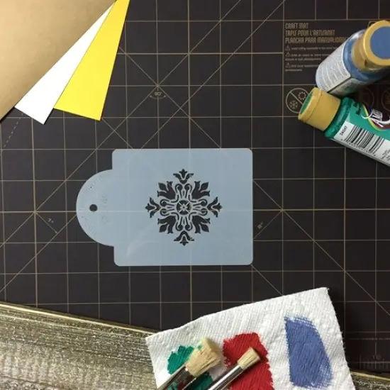 Single Rosette Medallion Cake Stencil | C149 by Designer Stencils | Cake Decorating Tools | Baking Stencils for Royal Icing, Airbrush, Dusting Powder | Reusable Plastic Food Grade Stencil for Cakes | Easy to Use & Clean Cake Stencil {4}