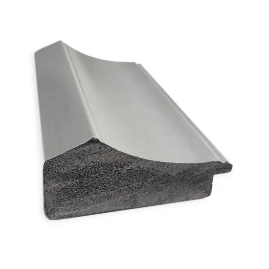 Beveled Bathroom Wall Mirror, Peak Polished Nickel Narrow Frame {2}