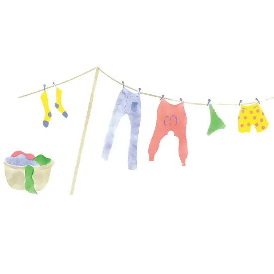 Clothesline Wall Stencil | 1243 by Designer Stencils | Outdoor Stencils | Reusable Art Craft Stencils for Painting on Walls, Canvas, Wood | Reusable Plastic Paint Stencil for Home Makeover | Easy to Use & Clean Art Stencil {2}