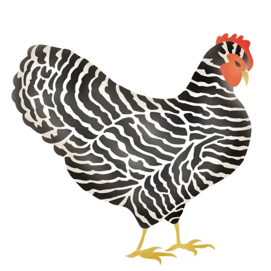 Zebra Chicken Wall Stencil | 2509 by Designer Stencils | Animal & Nature Stencils | {1}