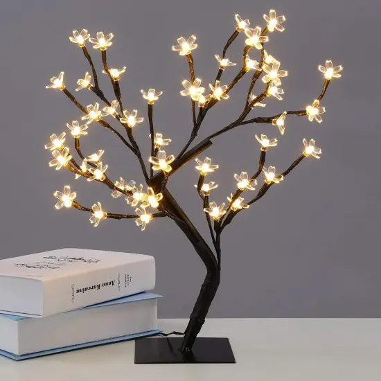 Perfect Holiday 2ft Table Top Cherry Blossom Tree Light - Warm White {1}