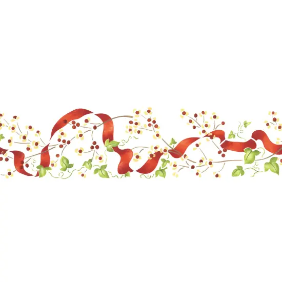 Large Bittersweet Wall Stencil Border | 1650 by Designer Stencils | Floral Stencils | Reusable Art Craft Stencils for Painting on Walls, Canvas, Wood | Reusable Plastic Paint Stencil for Home Makeover | Easy to Use & Clean Art Stencil {2}