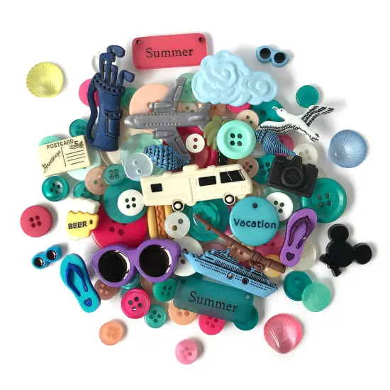 Buttons Galore and More 50+ Novelty Buttons for Sewing & Craft &ndash; Summer Theme Buttons {1}