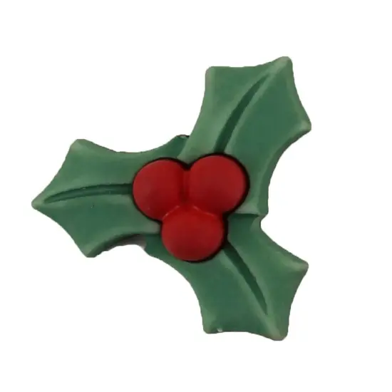 Buttons Galore and More 3D Bulk Buttons - Holly - 25 Buttons {1}