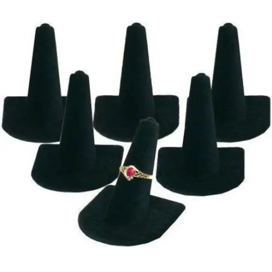 Ring Finger Displays Black Velvet Lot of 6 Jewelry {1}