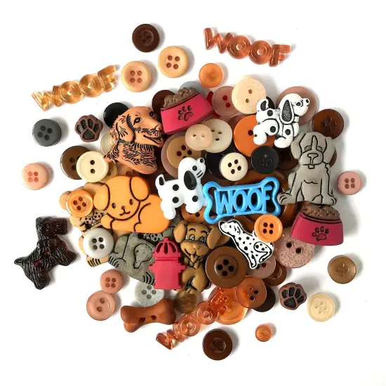 Buttons Galore and More 50+ Novelty Buttons for Sewing & Craft &ndash; Dogs Theme Buttons {1}