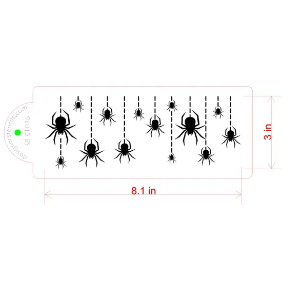 Hanging Spiders Cake Stencils | C1076 by Designer Stencils | Stencils for Royal Icing, Airbrush, Dusting Powder | {1}