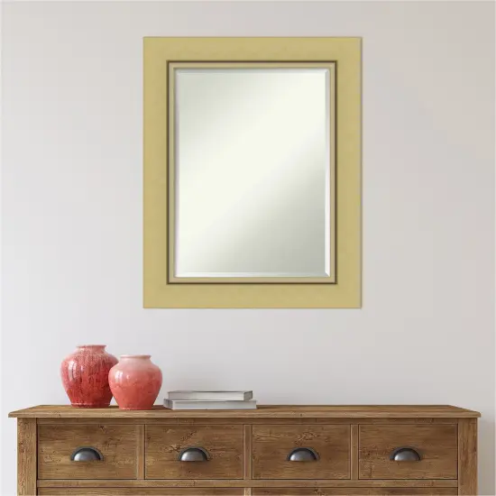 Beveled Bathroom Wall Mirror, Landon Gold Frame {5}