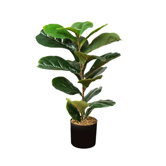 Ficus Lyrata Fake Plant - Artificial Plants for Home Decor Indoor, Faux Plants Indoor - Artificial Potted Plants, Faux Plant for Bedroom - Plants for Bedroom Decor, Fake Plant Decor - 30 Inches {1}